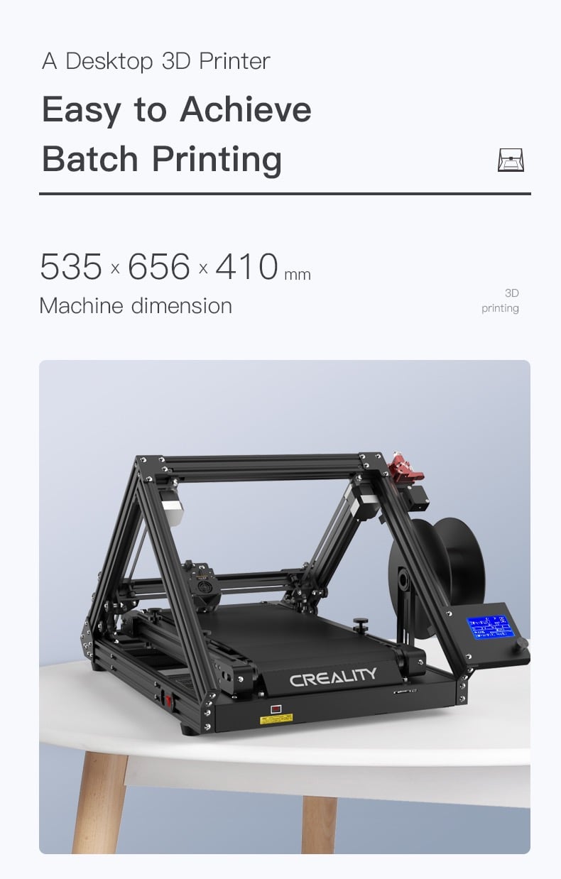 Desktop Belt 3D printer Creality CR-30 for batch 3D printing